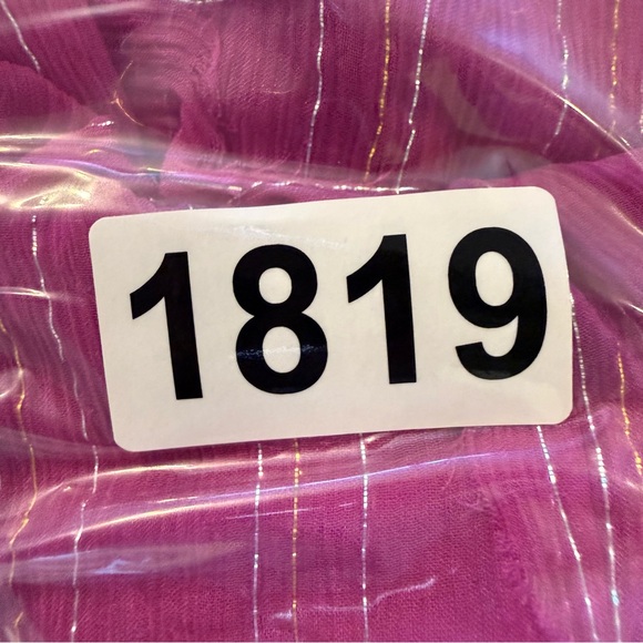 Le Superbe 100% Silk Mini Dress Women’s Size 2 Magenta Fuchsia Metallic Ruffles - Picture 10 of 10